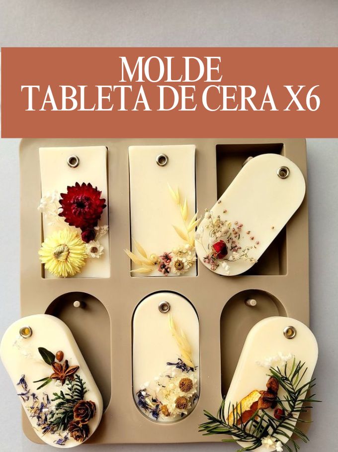 MOLDE TABLETA DE CERA X6