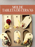 MOLDE TABLETA DE CERA X6